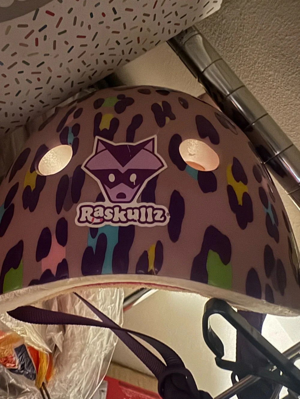 Kids Purple Leopard Print Character with Ear Accents
